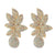 Rhinestone Leaf Earrings