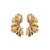 Gold Half Leaf Earrings