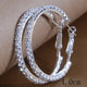 Silver Bling Hoop Earrings